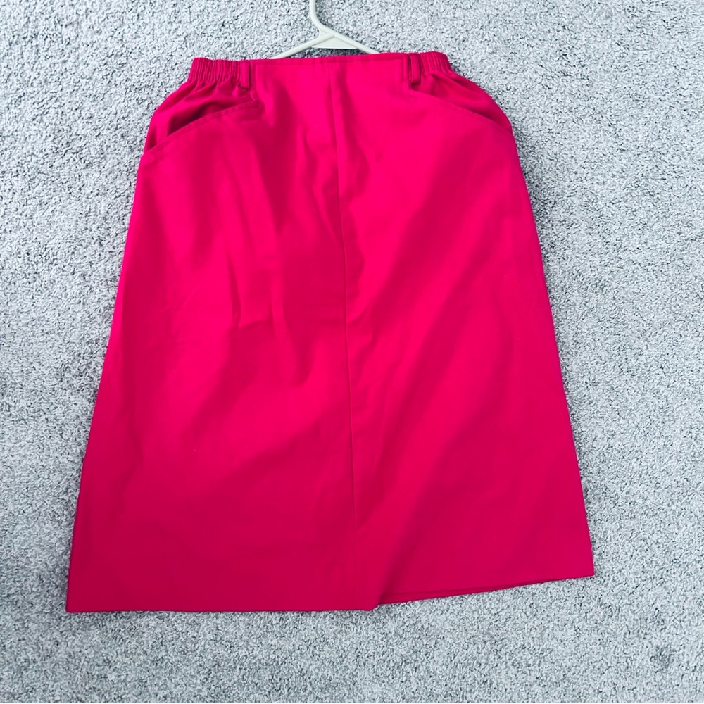 1980s vintage Koret of California brand cotton/poly blend midi skirt s POCKETS